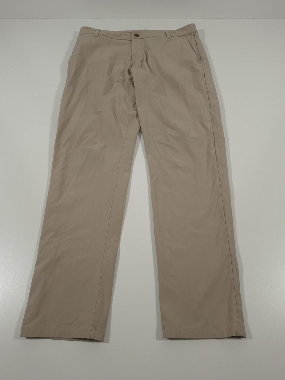 Lululemon ABC Commission Mens Pants LM5AEXS Warpstreme 34x32 Tan